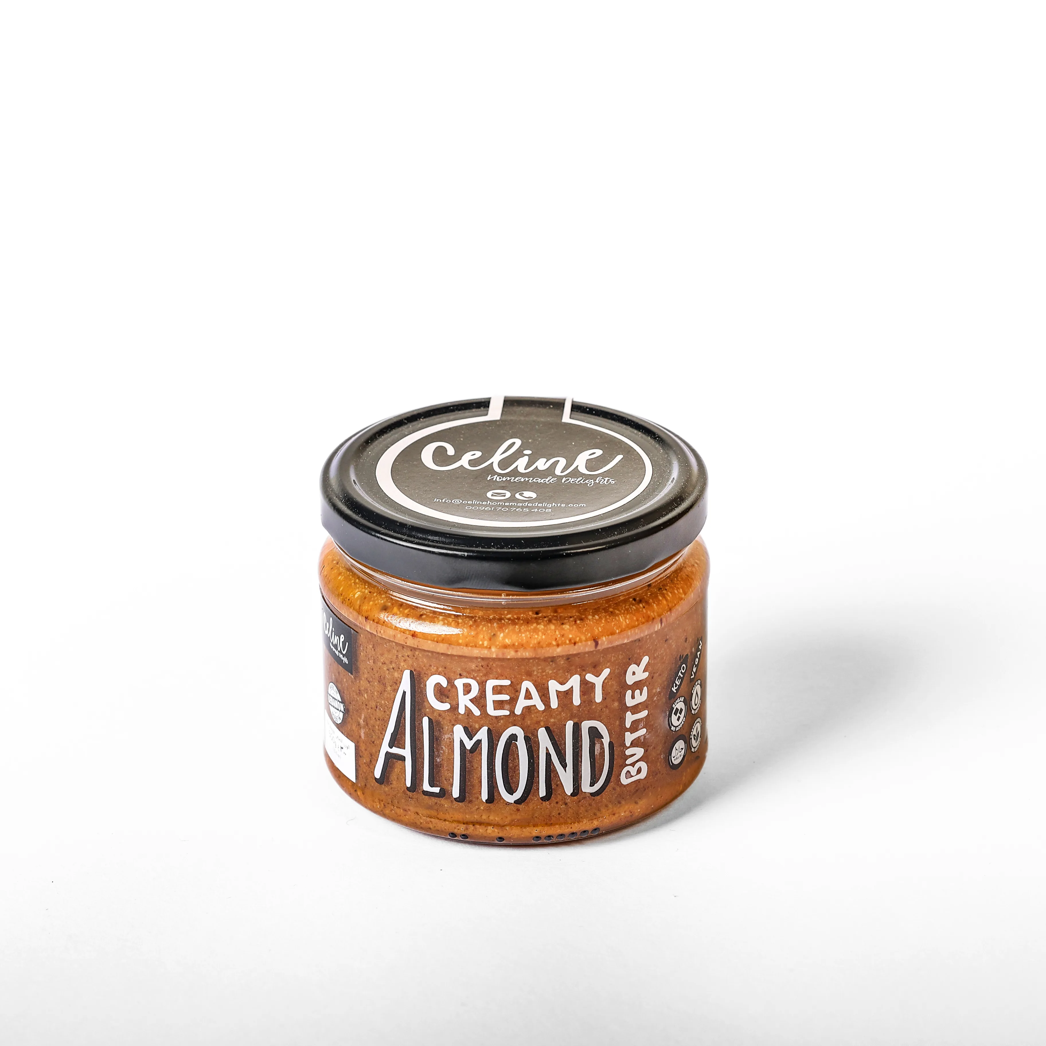 Almond Butter Virgin Creamy - Celine artisan Lebanese product