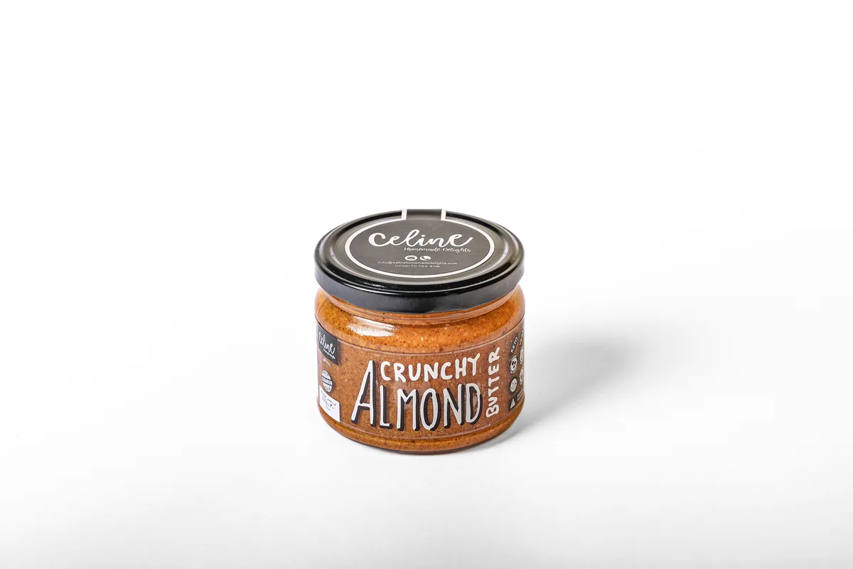 Almond Butter Virgin Crunchy - Celine artisan Lebanese product