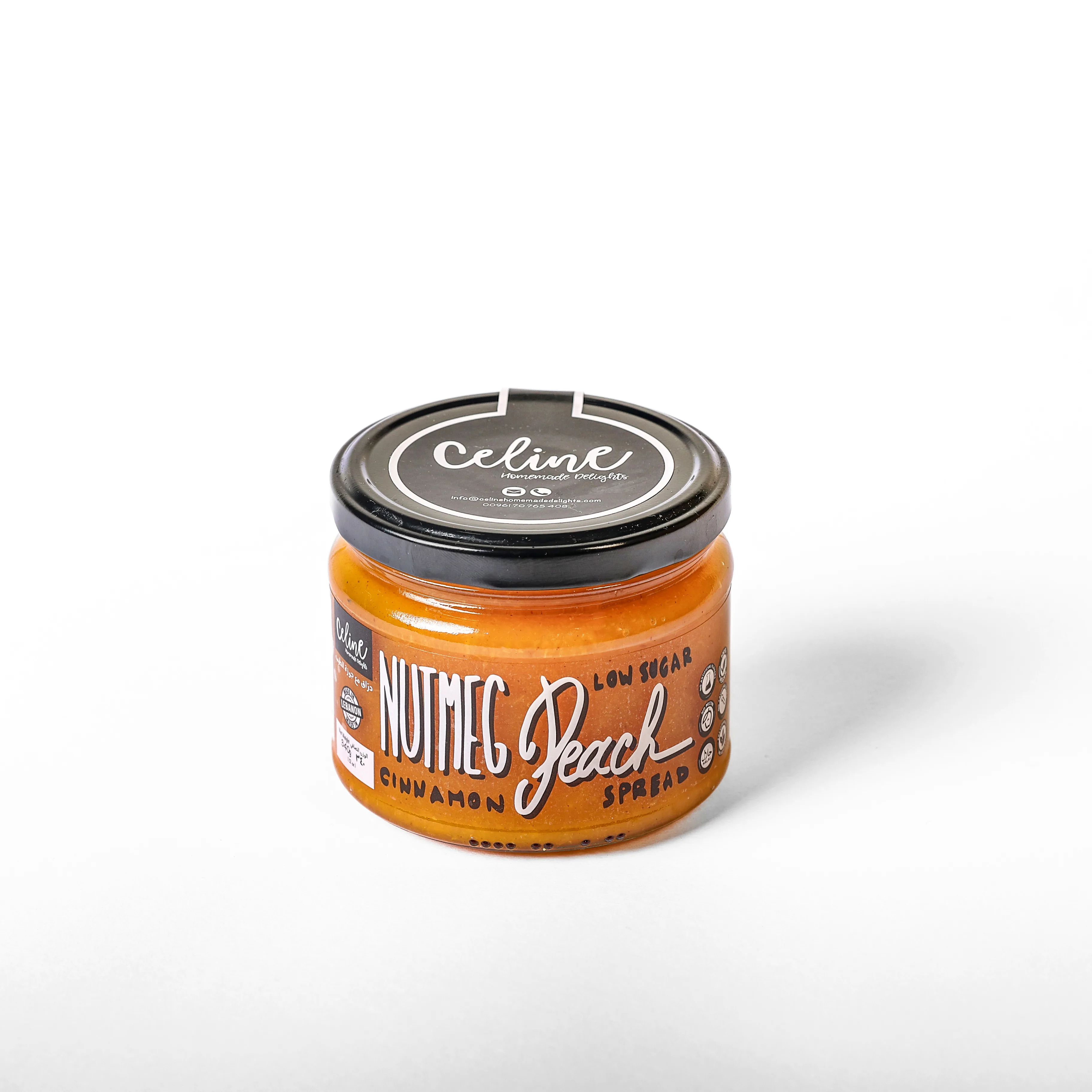Peach Nutmeg cinnamon Spread - Celine artisan Lebanese product